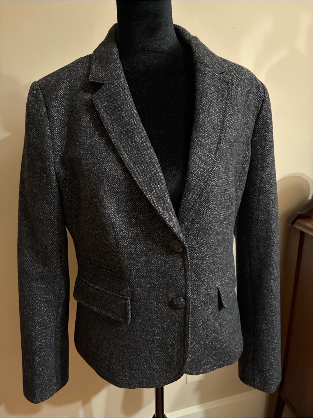 Banana Republic Charcoal Gray Tailored Blazer